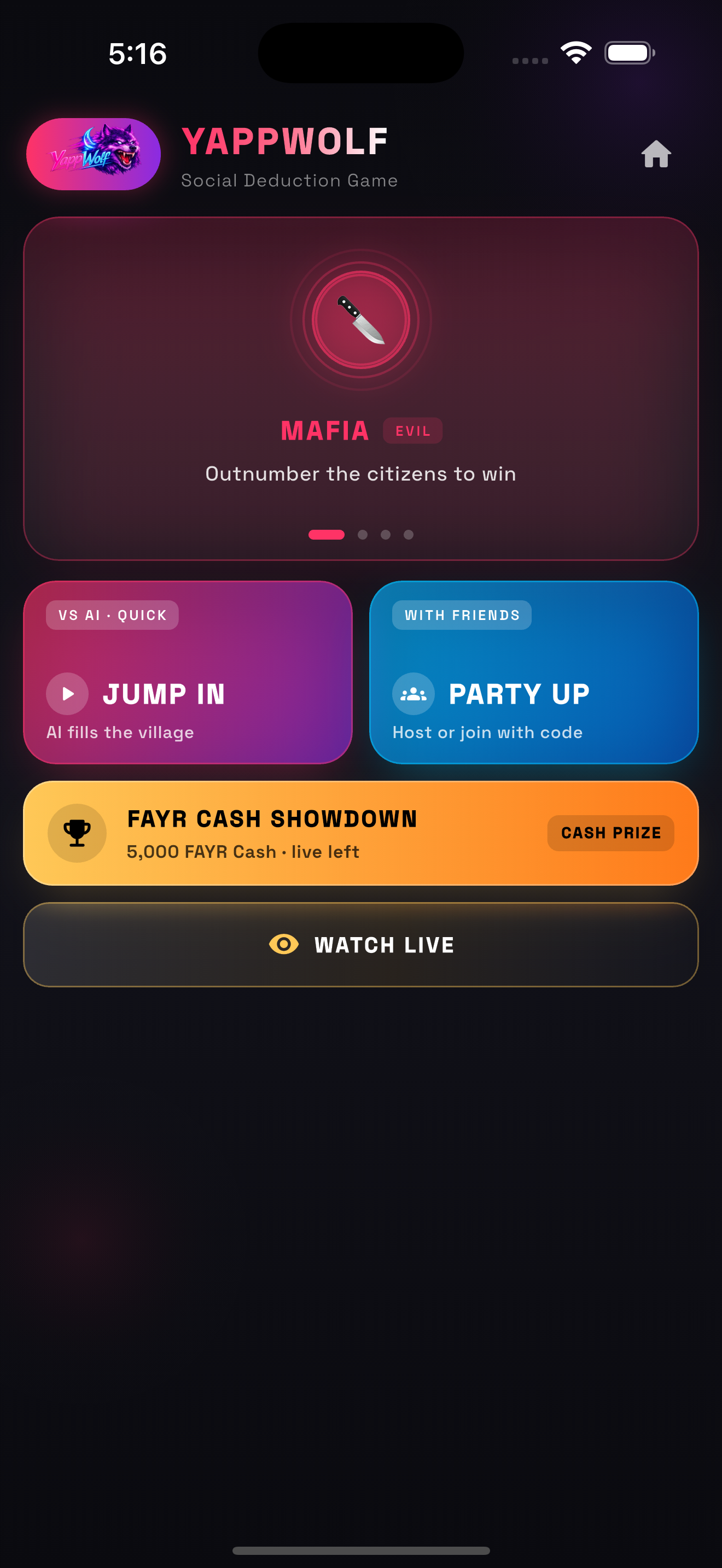 YappWolf, voice Mafia